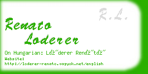 renato loderer business card